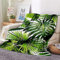 BLZQA Kuscheldecke Flanell Fleecedecke Frische grüne Blätter Wohndecke Sofadecke Couchdecke Bettüberwurf Flauschige Weiche& Warme Sofaüberwurf Decke-150 x 200 cm