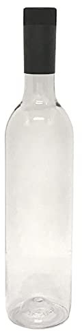 nicebottles Bouteille de vin en plastique avec bouchon à vis, transparent, 750 ml