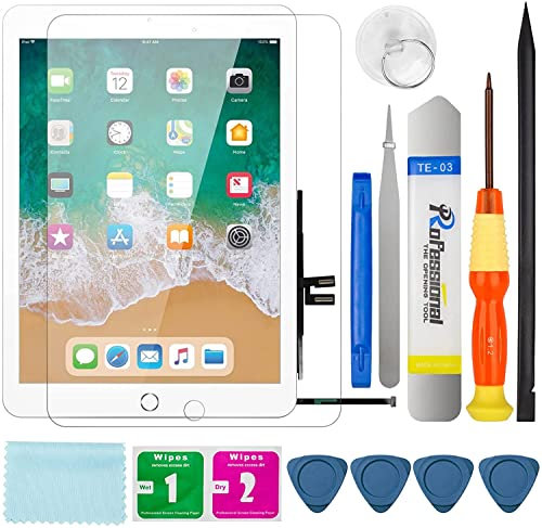 S-Union Bildschirm Ersatz Kit mit Home-Taste, Touchscreen Digitizer für iPad 7/8 2019 2020 8/9. Generation A2197 A2198 A2200 A2270 A2428 A2429 A2430 (Weiß)