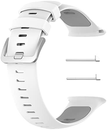 Huwokxix Armband Kompatibel mit Polar Vantage v2,Verstellbares Silikon Sport Strap Ersatzband für Polar Vantage v2 Smart Watch (Weiß grau)