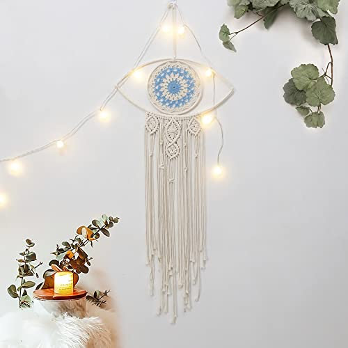 Traumfänger Wandbehang, Teufels Auge Boho Handgefertigt Dream Catcher, Heimdekoration, Geschenke für Kinder Freunde, Ornamente Dekoration