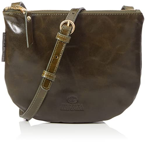 Fred de la Bretoniere Damen FRB0355 Crossbody shiny nappa, Dark Green, Einheitsgröße EU