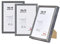 DEHA Design Bilderrahmen, 10 x 15 cm (3er Set), Aluminium, Grau matt, Fotorahmen zum Auftstellen im Hoch- & Querformat, bruchsicheres Kunstglas, Tribeca