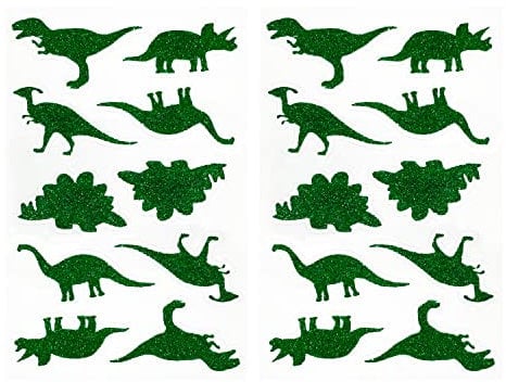Oblique Unique® Dino Sticker Set 20 STK. Dinosaurier Aufkleber für Kinder für Kindergeburtstag zum Spielen Basteln Scrapbooking als Mitgebsel UVM. (Grün)