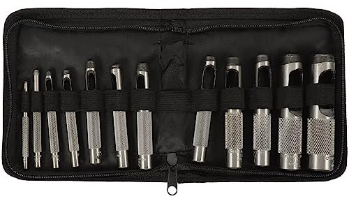 EXCEART 12stücke Teiliges Leder-lochwerkzeug Hohlstanzer Für Gürtel Und Lederhandwerk Präzise Stanzwerkzeuge Für Anfänger Und Profis Geeignet Für Stoffe Riemen Und Mehr