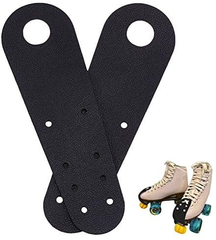 AHANDMAKER 1 Paar Rollschuh Zehenschutzkappen, Schwarz Rollschuh Leder Flach Zehenschutzkappe Schutz Eiskunstlauf Zehenschutzkappen Rollschuh Zubehör