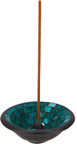 GURU SHOP Keramik Räucherschale - Mosaik Gün, 4x12x12 cm