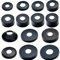2 Stück Ø 25mm (3/4) Abdeckrosette Schwarz, Rosette Schwarz, Rohrabdeckung, Gewinderosette,Rosette Wasserhahn,Rosette für Duscharmatur,Wasserhähne,Heizkörper(Schwarz, 80 * 30)