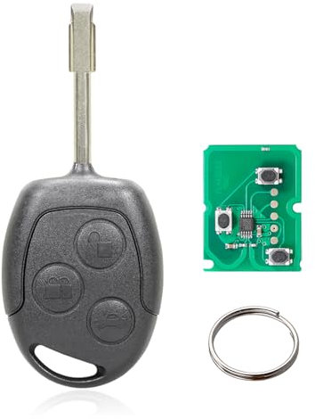 3 Tasten Autoschlüssel Fernbedienung für Ford Mondeo Focus Fiesta KA (433MHz 4D60 Chip) (4D60)