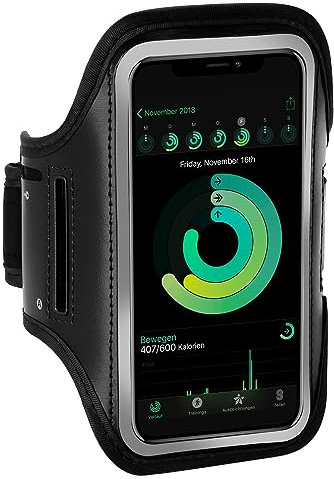 ONEFLOW Workout Case für Poco F5 Pro Sportarmband zum Joggen mit Touch Fenster, Handy Armband für Sport und Outdoor, Handyhalterung für den Arm, Lauftasche Jogging, Schwarz