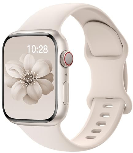Yoohoo Kompatibel mit Apple Watch Armband 41mm 40mm 42mm 46mm 45mm 44mm 38mm 49mm,Weiches Silikon Sport Ersatz Armbänder Kompatibel mit iWatch SE Series 10 9 8 7 6 5 4 3 2 1 Ultra Herren Damen