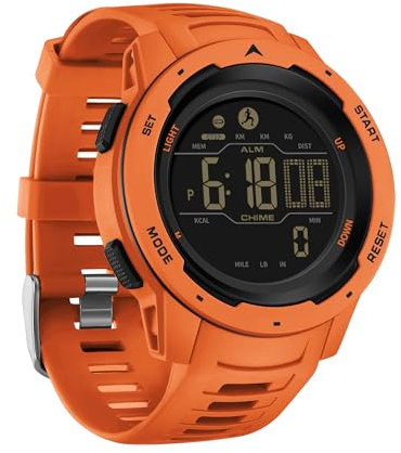 Militär Uhren Herren Armbanduhr Herrenuhr Digital Uhr Schrittzähler Tactical Watches for Men Sportuhren für Herren Outdoor Digitaluhr für Jungen mit Messung des Kalorienverbrauchs und der Distanz