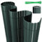 Eulenke PVC Sichtschutzmatte, 120 x 300cm Sichtschutzzaun mit Kabelbindern, Innen W-Struktur Verstärkte Lamellen, Windschutz Balkon sichtschutz für Zaun Garten Terrasse, Grün