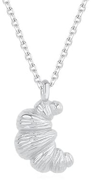 Fajewellery Kette Damen Gold Silber Klein Croissant Anhänger Halskette Schmuck Geschenke