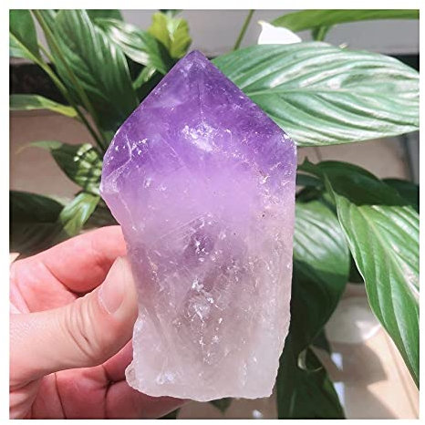 ZQWEXJMOXF Natürlicher Kristall, Quarz, Amethyst, Säule, Turm, Reiki-Stein, Zimmer, Heimbüro, Aquarium, Dekoration, Zubehör, Edelstein zhoukesm (Size : 500-550g)