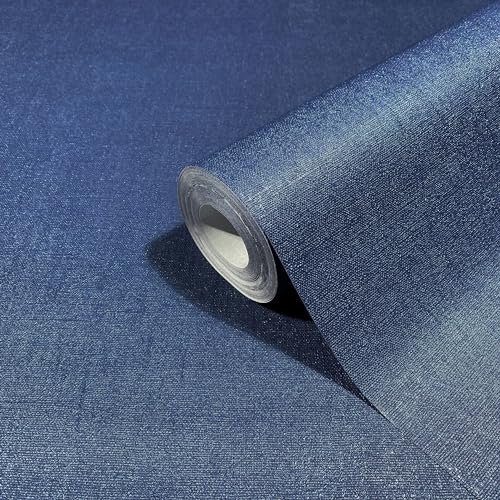 marburg Tapete Blau Uni Modern Schlicht Einfach für Wohnzimmer Schlafzimmer Küche MADE IN GERMANY 10,05 x 0,53m