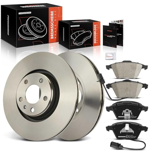 Frankberg 2x Bremsscheiben + 4x Bremsbeläge Vorderachse Kompatibel mit A6 4F2 C6 2004-2011 A6 Allroad 4FH C6 2006-2011 A6 Avant 4F5 C6 2004-2011 A8 4E2 4E8 2002-2009 Replace# 4F0698151D