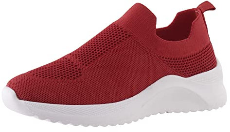 Sneaker Sportschuhe Für Damentaschen, Tennis Basketball Flach Schuhe Stoffschuhe Laufschuhe Casual Mode Slip on Fitnessstudio Outdoorschuhe Stoff Herbst Schuhe Damen Schwarz Sportlich Turnschuhe