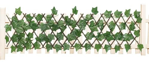 Rurunklee Clôture brise-vue artificielle en feuilles artificielles - 40 cm - Grille artificielle pour terrasse extérieure, balcon, mur de jardin, haies artificielles