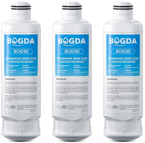 BOGDA DA97-17376B - Filtro de agua de repuesto para Sam-sung HAF-QIN, HAF-QIN/EXP, DA97-08006C, RF23M8070SG, RF23M8070SR, RF23M8090SG, RF23M8570SR, 3 filtros