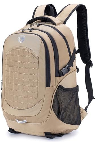 BAGZY Wanderrucksack Herren Damen 32l Trekkingrucksack Wasserabweisend Mit Airback Und Brustgurt Für Outdoor Sport Reisen Camping Wandern Fahrrad 47x34x20 cm (Braun)