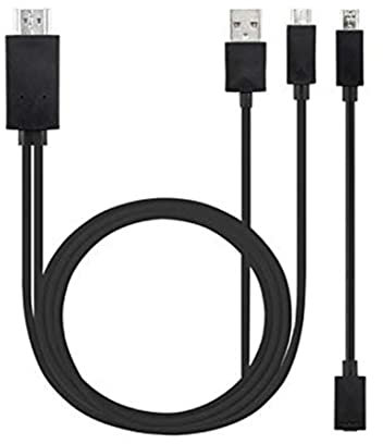 Universal Android Phone MHL Micro USB to HD 1080P HD TV Cable Adapter - Black,