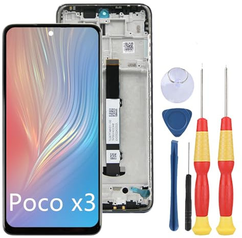 SiuVorZhi Pantalla LCD Compatible con Xiaomi Poco X3/X3 Pro NFC M2007J20CG Pantalla LCD Piezas de Repuesto de reparación con Herramientas.