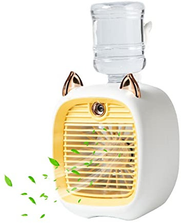 Ventilador de enfriador de aire mini Air Ventilador USB de 3 velocidades Ventilador de aire acondicionado Mini Air acondicionador Ventilador de enfriamiento personal lindo con ventilador de escritori