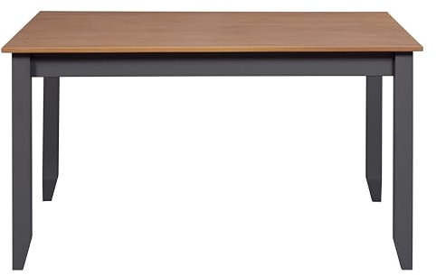 Inter Link - Esstisch - Esszimmertisch - Küchentisch - Kiefer Massivholz -Landhausstil - FSC - 140x90x75 cm - grau/Oak Colori -Forenzo