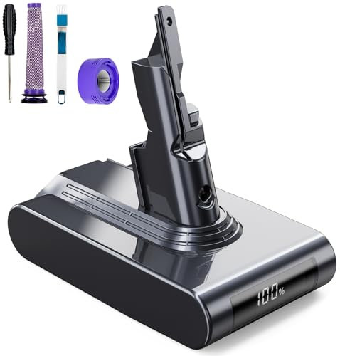 EVARY 6000mAh V7 Batteria per Dyson V7 SV11 Batteria di Ricambio Compatibile con Dyson V7 Absolute V7 Animal V7 Motorhead V7 Trigger V7 Car+Boat V7 Fluffy V7 HEPA