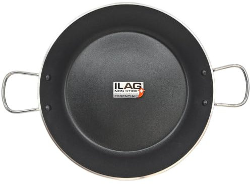 briebe Zafrán Paellera Inducción 30 cm, 4 Raciones de Paella, Antiadherente ILAG Ecológico sin PFOA, 3 mm Espesor, Aluminio Prensado, Apta Todas las Cocinas, Vitrocerámica, Gas, Horno