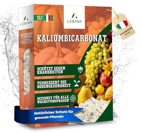 LERAVA® Kaliumbicarbonat – 250g - Natürliches Fungizid für Pflanzen gegen Mehltau & Pilzbefall | pH-Regulator für Boden & Pflanzen | Ideal für Obst, Gemüse & Garte, Wasserlöslich & Effektiv - Pilzfrei