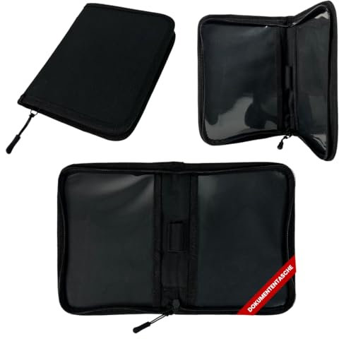NØMIS Dokumententasche A5 | Ideal fürs Handschuhfach | Reisepasshülle, Fahrzeugschein Hülle, Jagschein Etui, Angelschein Mappe | Ausweismappe mit Stifthalter | Kfz Schein Hülle | Geschenk zur Prüfung