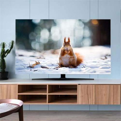 Hixingo Cubierta Antipolvo TV, Paisaje Cubierta Television Funda para Televisor Universal Elástico Cubierta de TV Protector TV Protector de Televisión (32inch,Ardilla)