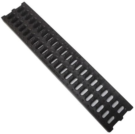 Französischer Abfluss, Abflussrinne mit flachem Durchfluss, Entwässerungsrinne, schmaler Kanal, Abflussrost 4 Zoll Breite, Entwässerungsgrabenplatte mit Gitter, Regenrinnen-Abflusskanalabdeckung for H