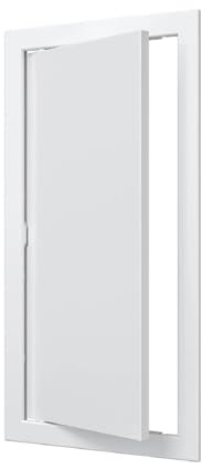 Trampilla de inspección 20 x 40 cm Blanca Puerta de inspección Inspección para construcción en seco Puerta de mantenimiento Puerta de servicio para inspección y cobertura Plástico ABS Trampilla de