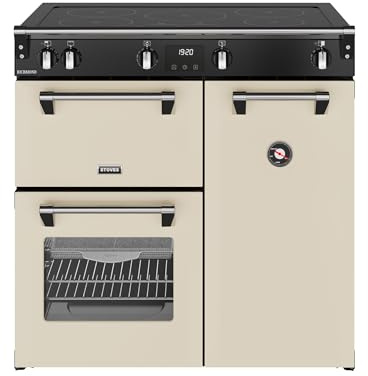 Stoves Richmond 90Ei TCH 90cm wide Electric Range Cooker with Induction Hob - Cream - A/A/A Rated
