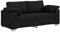 vidaXL Sofa 2-Sitzer Schwarz 140 cm Stoff
