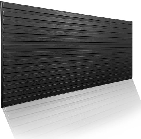 Polystyrol 3D Paneele, Deckenpaneele XL Wandpaneele, Dekoren, Styropor LamellenImitat in Gold, Decken - Wandverkleidung, 3mm dick - 100x50cm 20m² - 40 Stück - Schwarz
