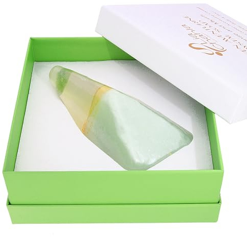 Clearance Luxury Crystal Soap Bar - Frankincense & Myrrh Soap with Real Green Aventurine Gemstone – Natural Vegan Soap with Essential Oils – Luxury Skincare Pamper Gift (130 g, Green Aventurine)
