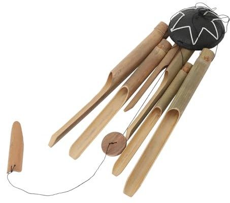 GLEAVI Carillons Éoliens Japonais Bambou pour Extérieur Décorations De Patio Jardin avec Mélodie Profonde