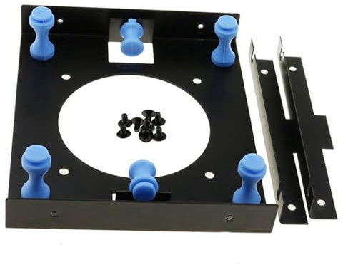 Gosera Adaptateur de pour Disque Dur de 3,5 Pouces vers Baie de DVD-ROM de 5,25 Pouces en MéTal Noir Antichoc