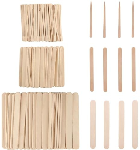 Lot de 300 spatules en bois pour épilation et cosmétique 3 tailles