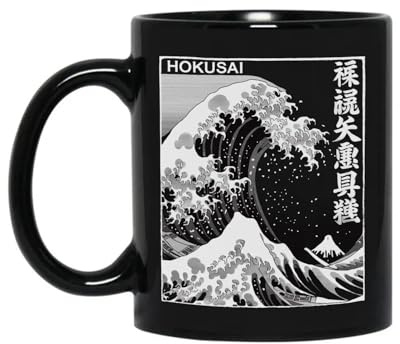 personnalisée Tasses à café Grande vague japonaise au large de Kanagawa Katsushika Hokusai Tasse Céramique Drôle tasses en porcelaine pour Amies Fête des Pères 330ml