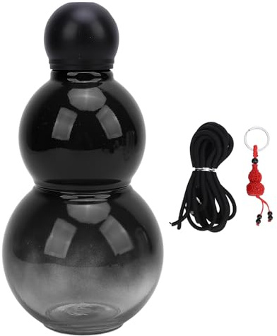 QWUUYEC Trinkflasche 800ml Gourd Wasserflasche, PP PC Kunststoff, Große Kapazität, Sportflasche Neger - Temperaturbeständig, Einzigartiges Flaschendesign, Ideal für Reisen und Fitness (Neger)