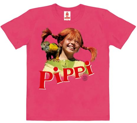 Logoshirt® Pippi Langstrumpf Herr Nilsson T-Shirt Kinder | Offiziell lizenzierter Pippi-Langstrumpf-Fanartikel, Bio-Baumwolle, mit hochwertigem Frontprint, für Mädchen und Jungen