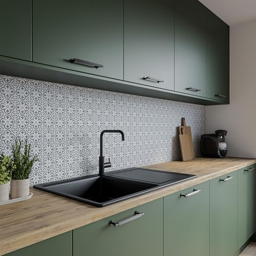Florence Tile Kitchen Splashback Panel, Heat Resistant Aluminium Splashback, Modern Kitchen Wall Protector, Easy Clean,Easy Installation 3000x750mmx4mm