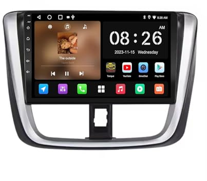 Radio Macchina Touch Screen per TOYOTA VIOS Yaris 2016-2018 Car Radio Bluetooth/Wifi Car Stereo, Del Volante, Fm Controller Volante, 4 Nucleo 1G+16G