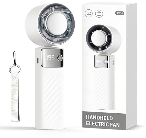 2026 Nouveau Mini Ventilatore Portatile, Ventilatore a Batteria Ricaricabile, Ventilatori Piccolo potente silenzioso ,Funzione di Raffreddamento per Ufficio Viaggi Esterni Interni e Aperto, Nero