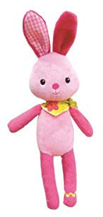 Jemini 023077 Baby Lapin Peluche Hochet Rose +/- 32 cm